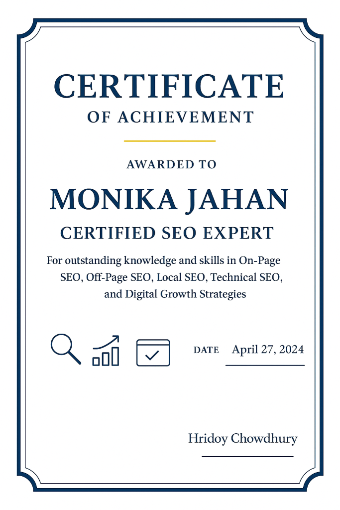 seo expert certificate